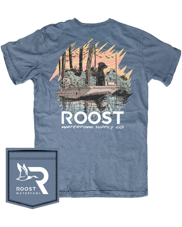 Roost First Mate Boys Tee in Saltwater