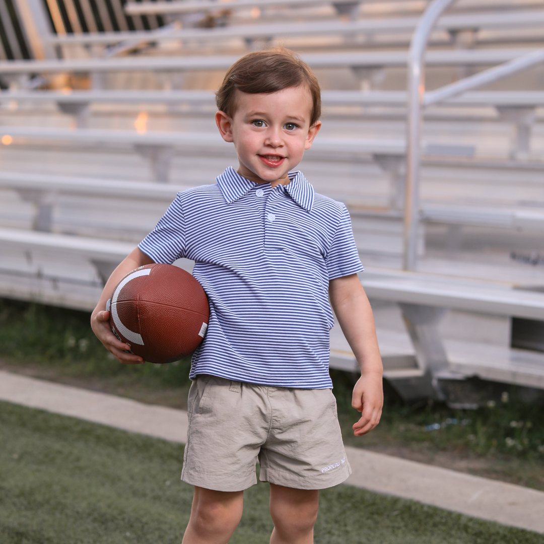 Henry Game Day Polo Blue Stripe, child