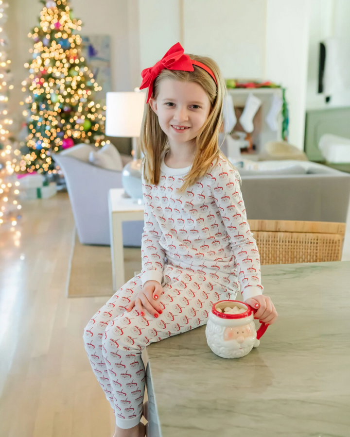 Ava Girls' Pajama Pant Set - Hot Cocoa Santa