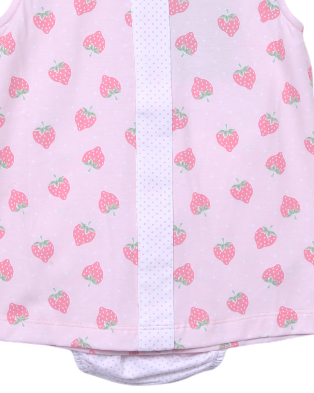 Strawberry Pink Dot Aline Girls Bloomer Set