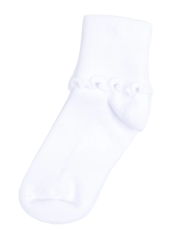 Ripple Edge Smooth Toe Turn Cuff Socks 2 Pair