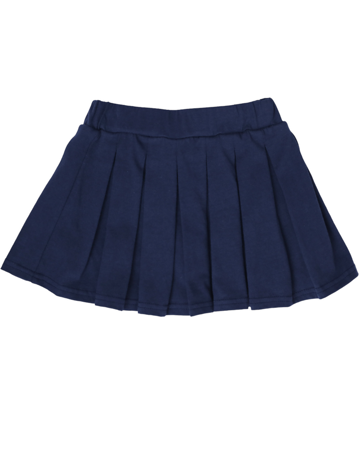 Pleat Skort- Navy