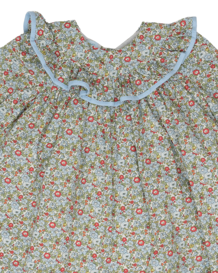 Layla  Blue Floral Girls Bloomer Set