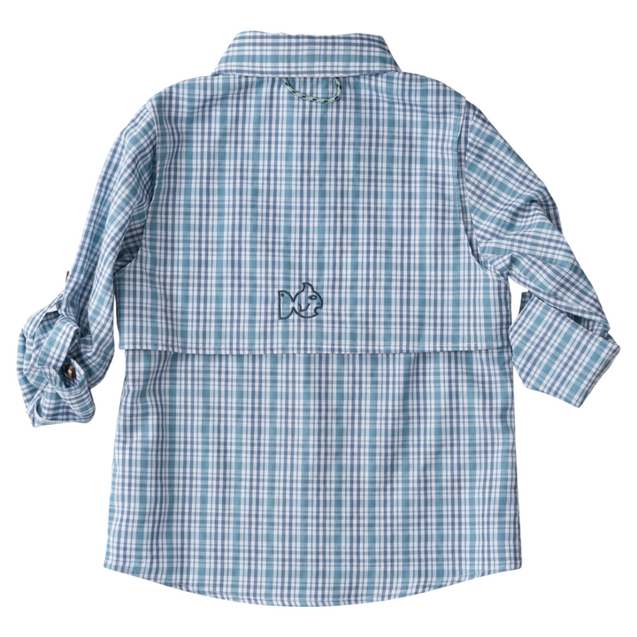 Founders Kids Fishing Shirt- Adriatic Blue