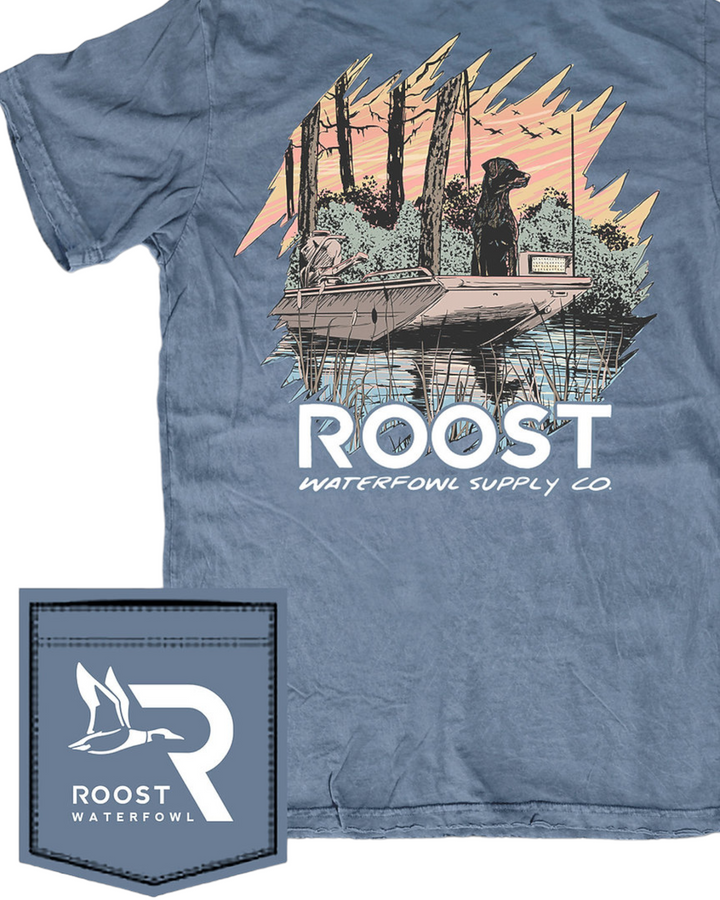 Roost First Mate Boys Tee in Saltwater