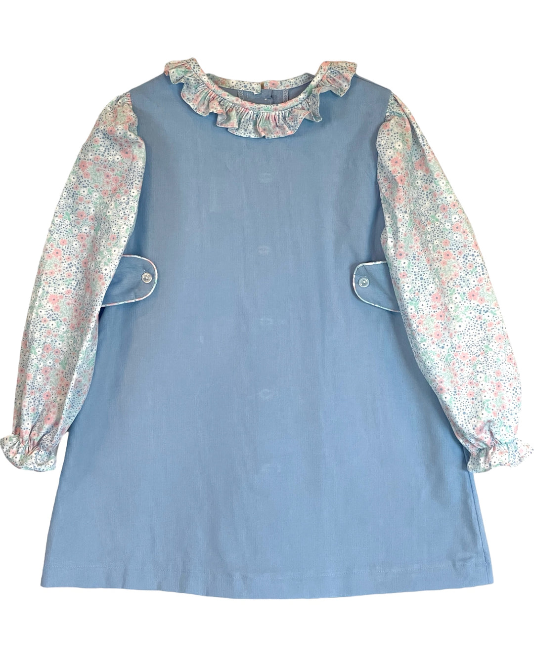 Ellie Apron Sweet Meadow Blue Floral Dress