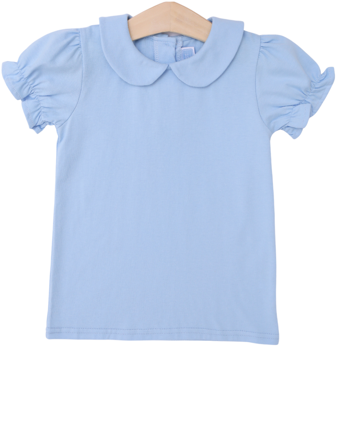 Peter Pan Collar Shirt- Light Blue, front