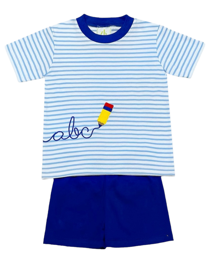 Calligraphy Harry's Play Blue Stripe Boys Tee, set