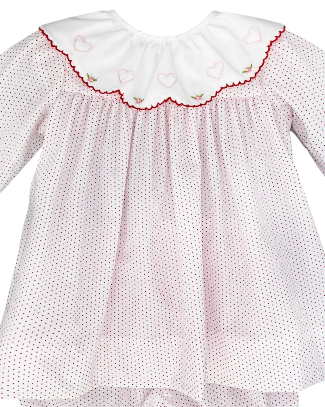 Heart Embroidered Dress with Bloomers