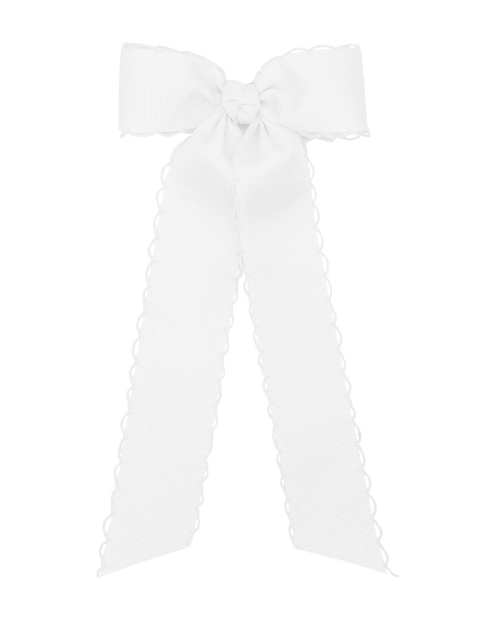 Moonstitch Streamers Hair Bow -  white