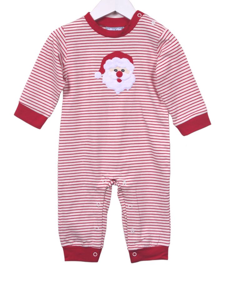 Santa Applique Red Stripe Boys Romper, That Store