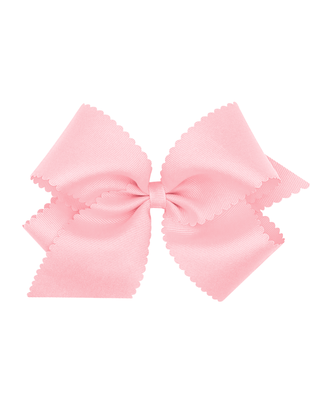 Scalloped Edge Grosgrain Bow, light pink