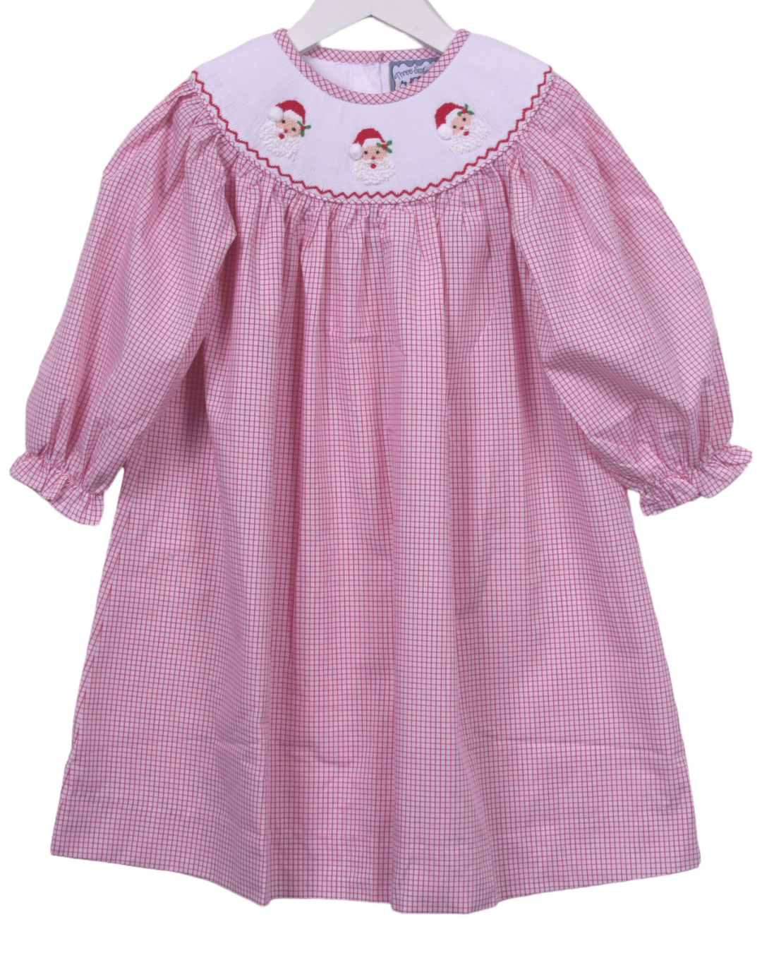 Smocked Santa Red Windowpane Dress, That Store