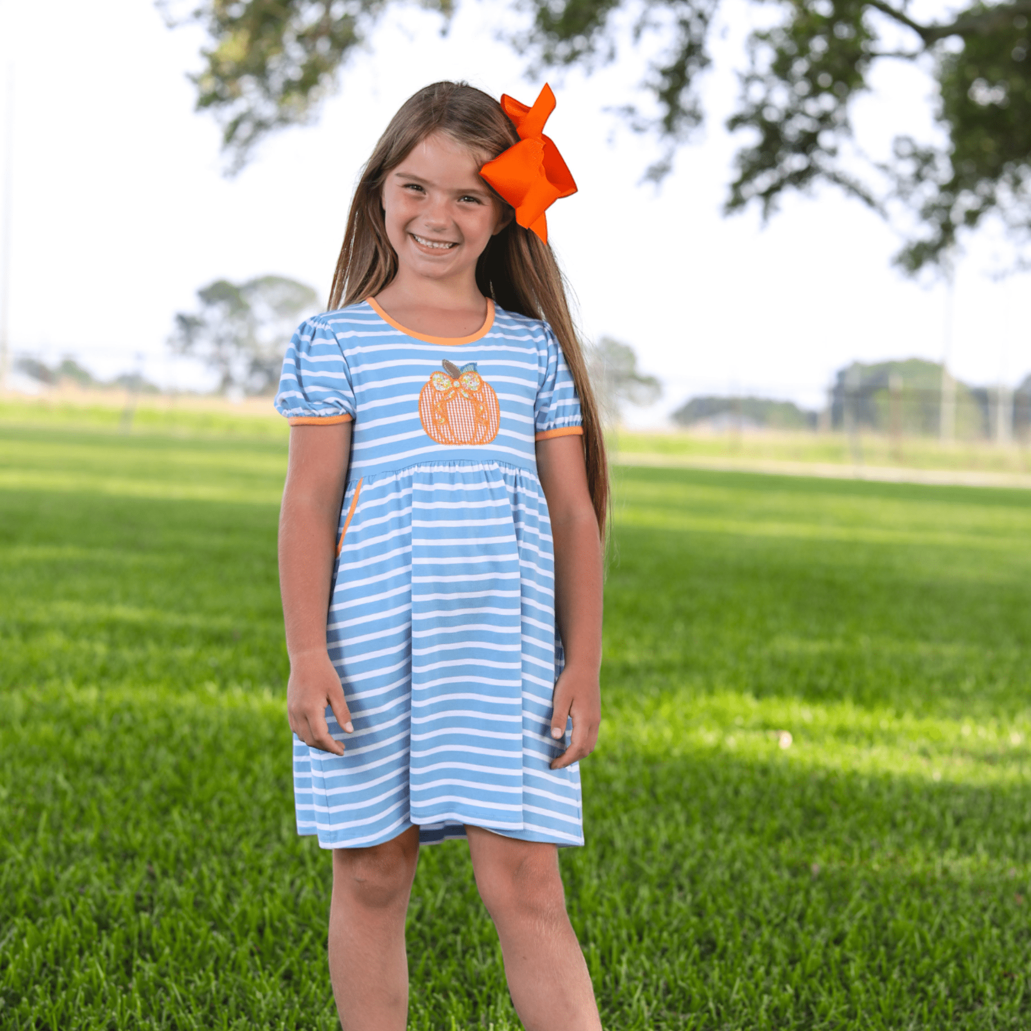 Pumpkin Applique Dress